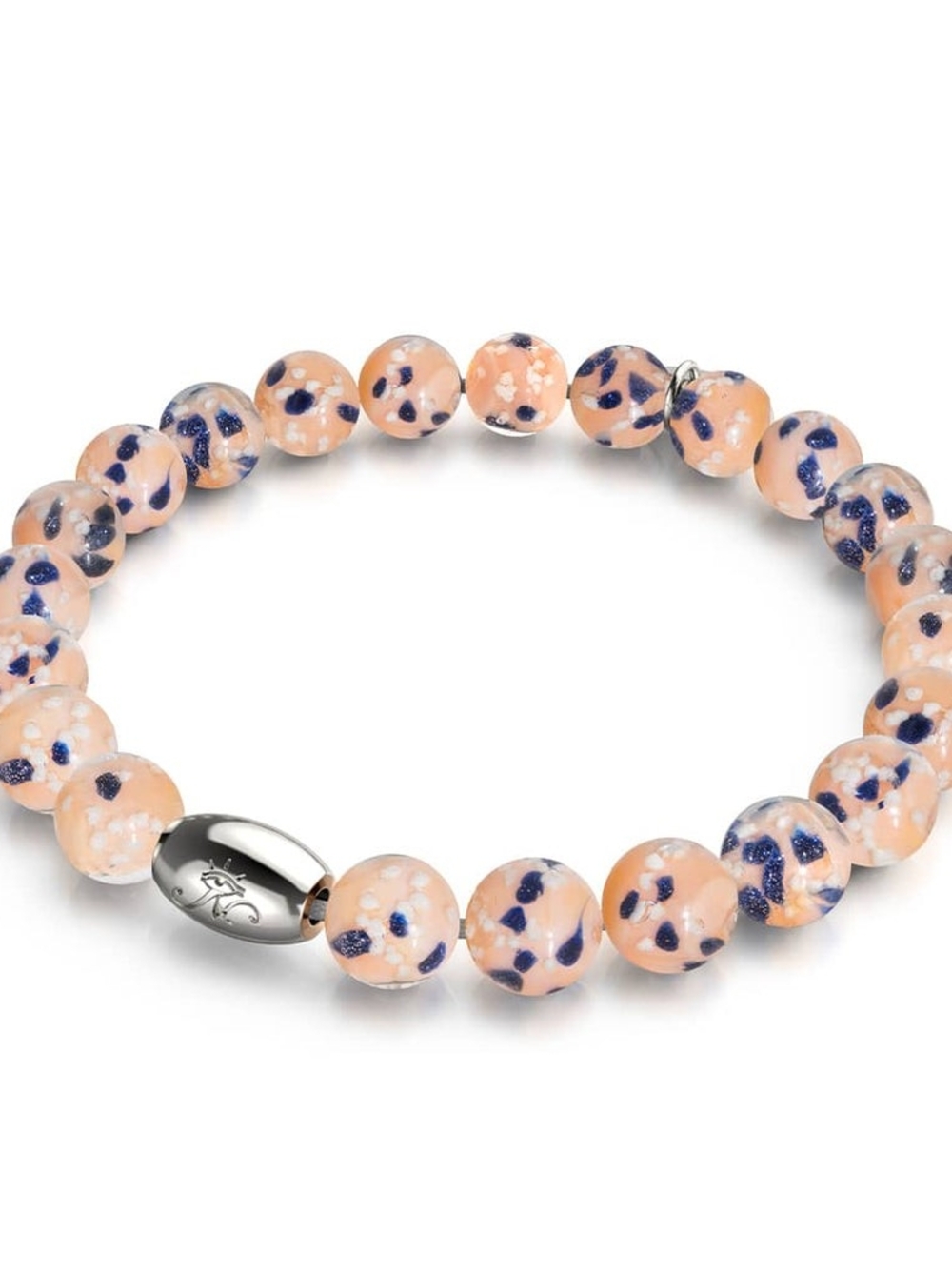 🆕️ NOGU Blueberry Cobbler .925 Sterling Silver Firefly Glass Bracelet